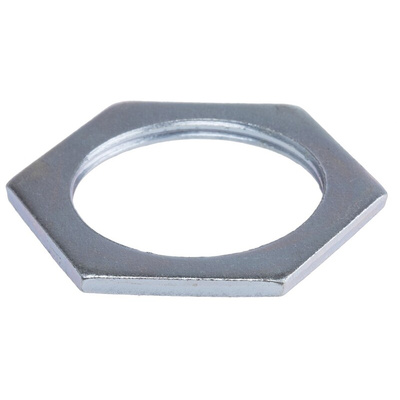 RS PRO Silver Steel Cable Gland Locknut, M32 Thread