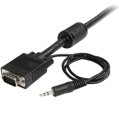StarTech.com Male 3.5mm Stereo Jack, VGA to Male 3.5mm Stereo Jack, VGA Cable, 5m