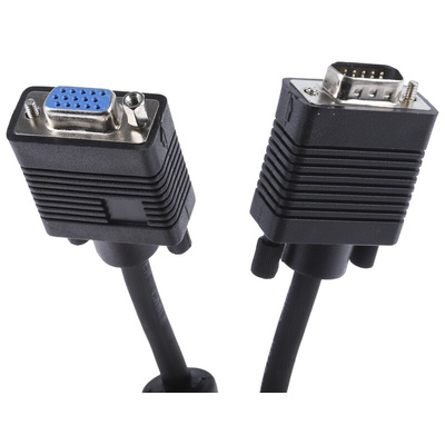 RS PRO Male VGA to Female VGA Cable, 2m