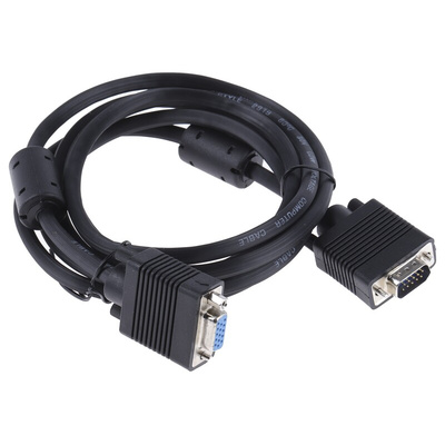 RS PRO Male VGA to Female VGA Cable, 2m