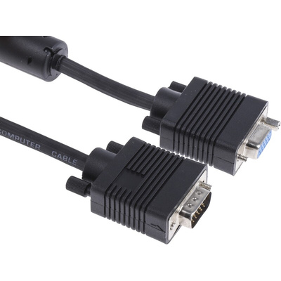RS PRO Male VGA to Female VGA Cable, 2m