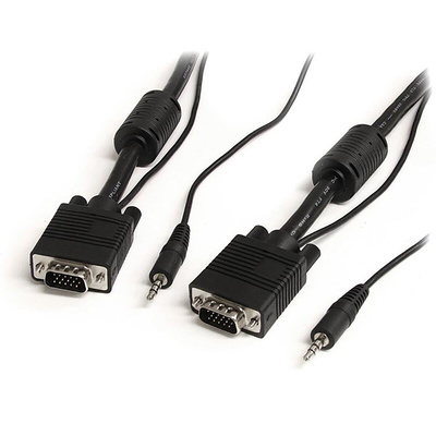 StarTech.com Male 3.5mm Stereo Jack, VGA to Male 3.5mm Stereo Jack, VGA Cable, 15m