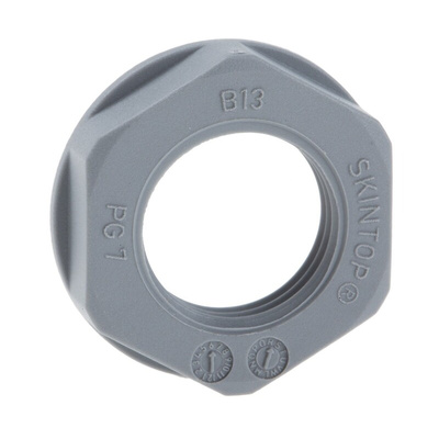 Lapp Grey Fibreglass PA Cable Gland Locknut, PG7 Thread, IP68