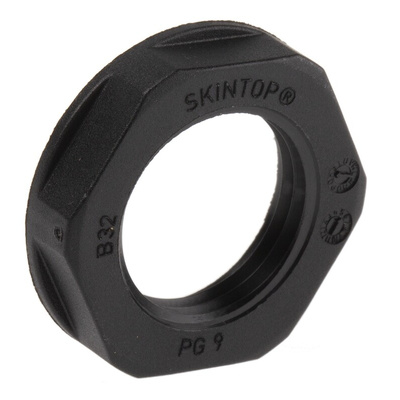 Lapp Black Fibreglass PA Cable Gland Locknut, PG9 Thread, IP68