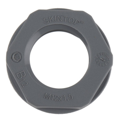 Lapp Grey UL 94 V2 Fibreglass PA Cable Gland Locknut, M12 Thread, IP68