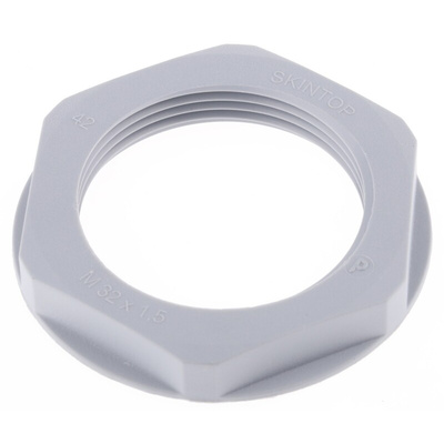Lapp Grey Flame Retardant, Halogen Free Fibreglass PA Cable Gland Locknut, M32 Thread, IP68