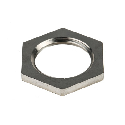 RS PRO Silver 316 Stainless Steel Cable Gland Locknut, M20 Thread, IP66, IP67