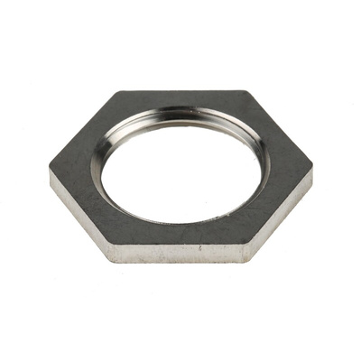 RS PRO Silver 316 Stainless Steel Cable Gland Locknut, M20 Thread, IP66, IP67