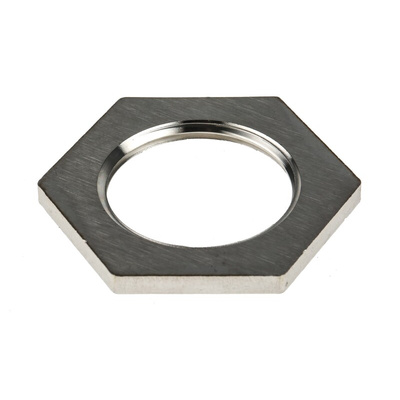 RS PRO Silver 316 Stainless Steel Cable Gland Locknut, M25 Thread