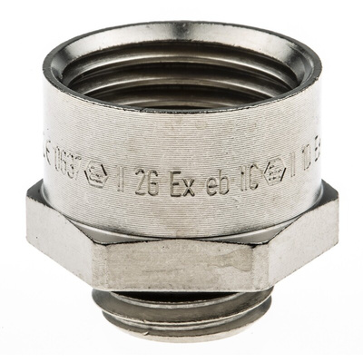 Lapp Cable Gland Adaptor, M12 Exterior Thread, M16 Interior Thread, Nickel Plated Brass, SKINDICHT Series
