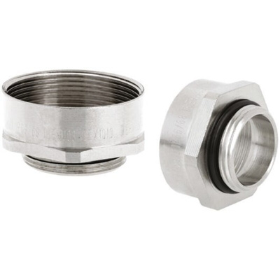 Lapp Cable Gland Adaptor, M40 Exterior Thread, M50 Interior Thread, Nickel Plated Brass, SKINDICHT Series