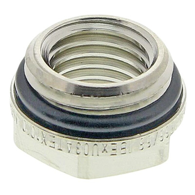 Lapp Cable Gland Adaptor, M16 Exterior Thread, M12 Interior Thread, Nickel Plated Brass, SKINDICHT Series