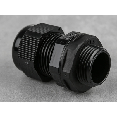 RS PRO Black Nylon Cable Gland, M20 Thread, 6mm Min, 12mm Max, IP68