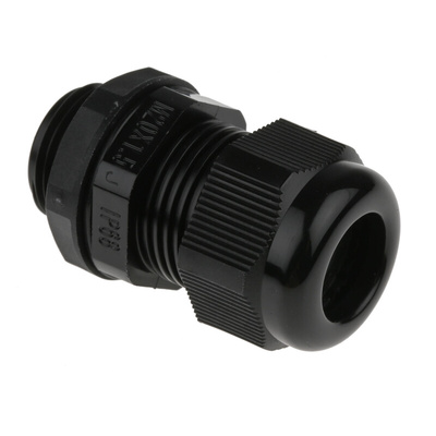 RS PRO Black Nylon Cable Gland, M20 Thread, 6mm Min, 12mm Max, IP68