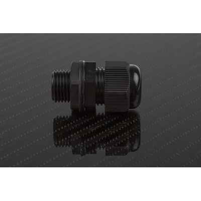 RS PRO Black Nylon Cable Gland, M16 Thread, 3mm Min, 7mm Max, IP68
