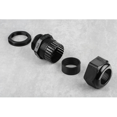 RS PRO Black Nylon Cable Gland, M40 Thread, 22mm Min, 32mm Max, IP68