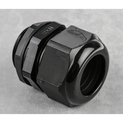 RS PRO Black Nylon Cable Gland, M40 Thread, 22mm Min, 32mm Max, IP68