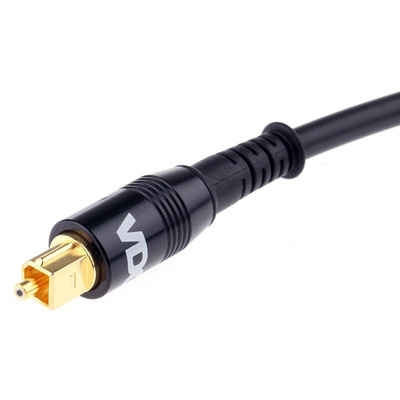 Van Damme Male TOSlink to Male TOSlink Optical Audio Cable, 250mm