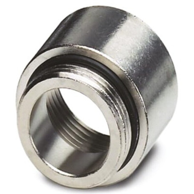 Phoenix Contact Cable Gland Adaptor, M20 Exterior Thread, 1/2 in Interior Thread, Nickel Plated Brass, HC-NPT-1/2-M20