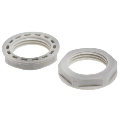 RS PRO Grey Nylon 66 Cable Gland Locknut, PG11 Thread, IP68