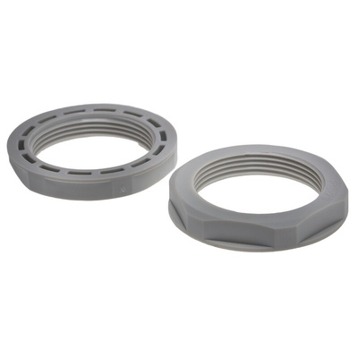 RS PRO Grey Nylon 66 Cable Gland Locknut, PG29 Thread, IP68