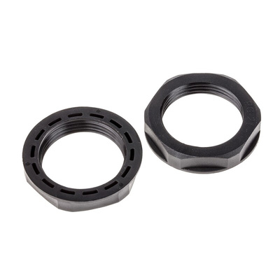 RS PRO Black Nylon 66 Cable Gland Locknut, PG21 Thread, IP68