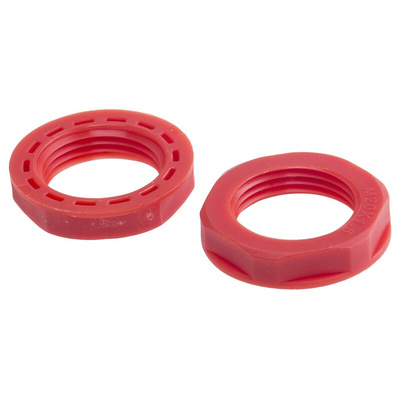 RS PRO Red Nylon 66 Cable Gland Locknut, M20 Thread, IP68