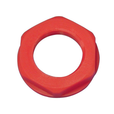 RS PRO Red Nylon 66 Cable Gland Locknut, M25 Thread, IP68