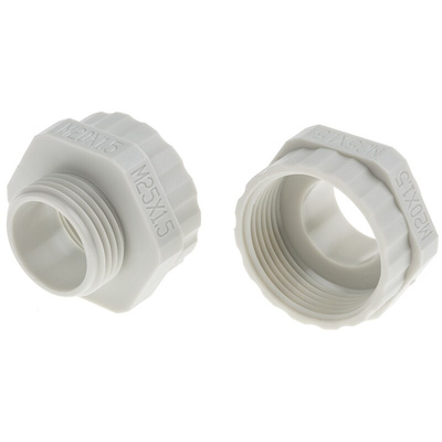 RS PRO Cable Gland Adaptor, M20 Exterior Thread, M25 Interior Thread, Nylon 66