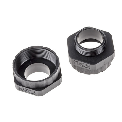 RS PRO Cable Gland Adaptor, M25 Exterior Thread, M32 Interior Thread, Nylon 66