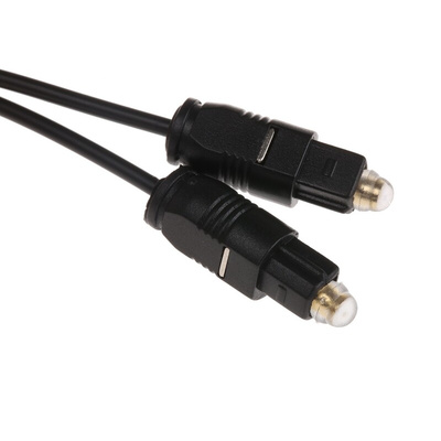 RS PRO Male TOSlink to Male TOSlink Optical Audio Cable, 2.5m