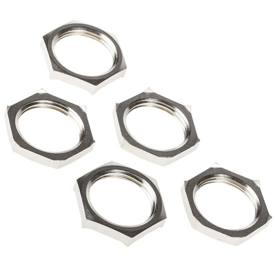 Lapp Silver Nickel Plated Brass Cable Gland Locknut, M20 Thread