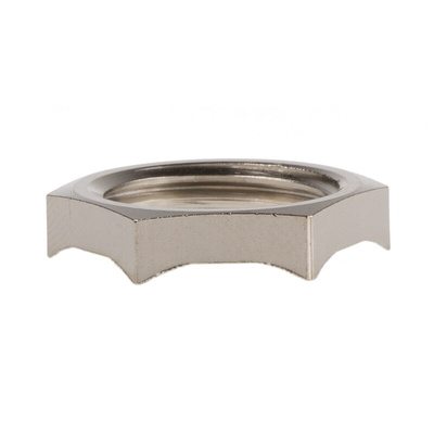 Lapp Silver Nickel Plated Brass Cable Gland Locknut, M16 Thread