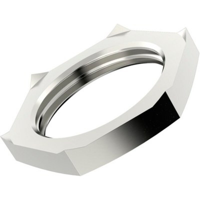 Lapp Silver Nickel Plated Brass Cable Gland Locknut, M16 Thread