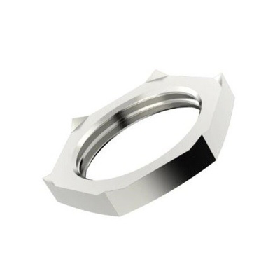 Lapp Silver Flame Retardant Nickel Plated Brass Cable Gland Locknut, M32 Thread