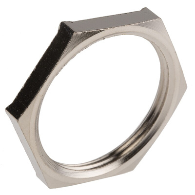 Lapp Silver Flame Retardant Nickel Plated Brass Cable Gland Locknut, M32 Thread