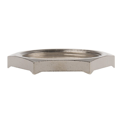 Lapp Silver Flame Retardant, Halogen Free Nickel Plated Brass Cable Gland Locknut, M40 Thread