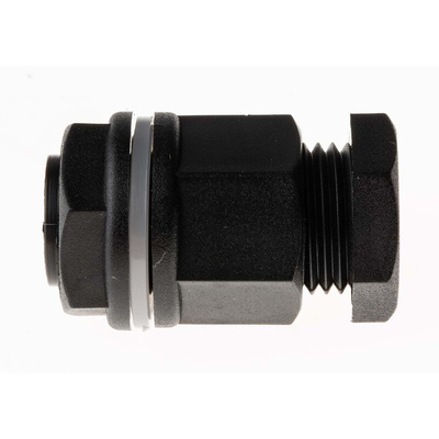 RS PRO Black Plastic Cable Gland, M16 Thread, 7mm Min, 10.5mm Max, IP55