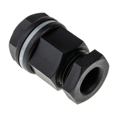 RS PRO Black Plastic Cable Gland, M16 Thread, 7mm Min, 10.5mm Max, IP55