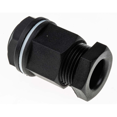 RS PRO Black Plastic Cable Gland, M20 Thread, 8mm Min, 13mm Max, IP55