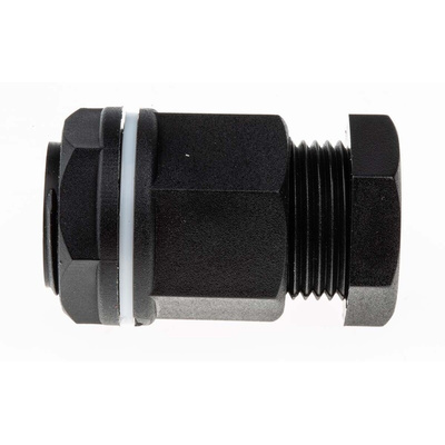 RS PRO Black Plastic Cable Gland, M20 Thread, 8mm Min, 13mm Max, IP55
