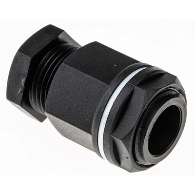 RS PRO Black Plastic Cable Gland, M20 Thread, 8mm Min, 13mm Max, IP55