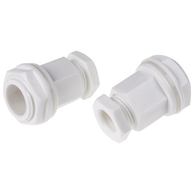 RS PRO White Plastic Cable Gland, M20 Thread, 4mm Min, 7mm Max, IP55