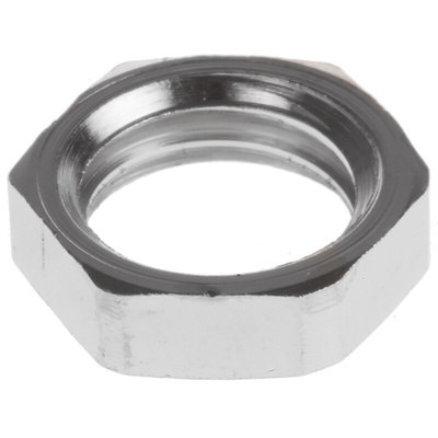 SIB Nickel Nickel Plated Brass Cable Gland Locknut, M10 Thread