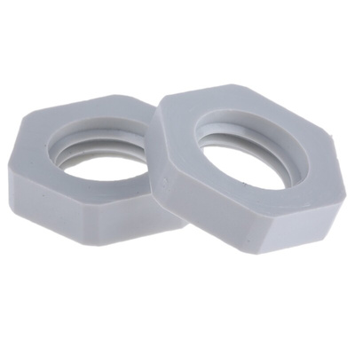 SIB Grey Fibreglass PA Cable Gland Locknut, M12 Thread