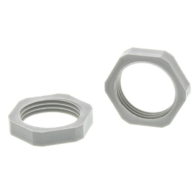 SIB Grey Fibreglass PA Cable Gland Locknut, M20 Thread