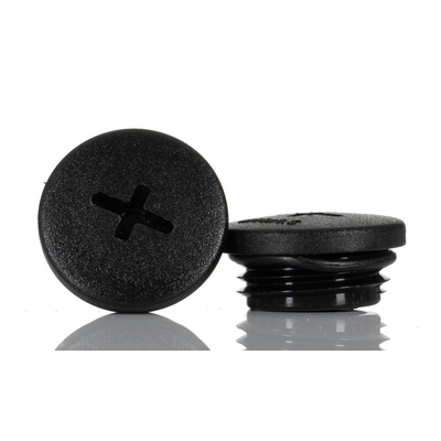 Alpha Wire Blanking Plug, M16, Plastic, 20mm Diameter, Threaded