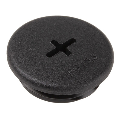 Alpha Wire Blanking Plug, PG13.5, Plastic, 25mm Diameter, Threaded
