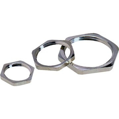 Lapp Silver Brass Cable Gland Locknut, PG13.5 Thread, IP68