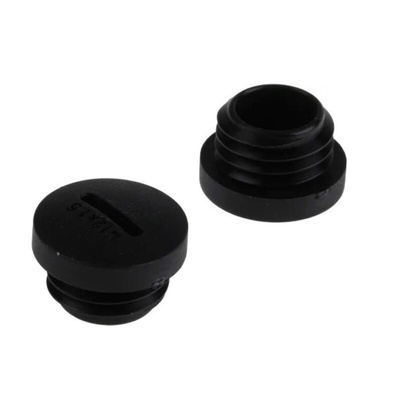 RS PRO Stopping Plug, M12, 12 → 12.3mm Hole Diameter, Nylon 66, 15mm Diameter, Threaded